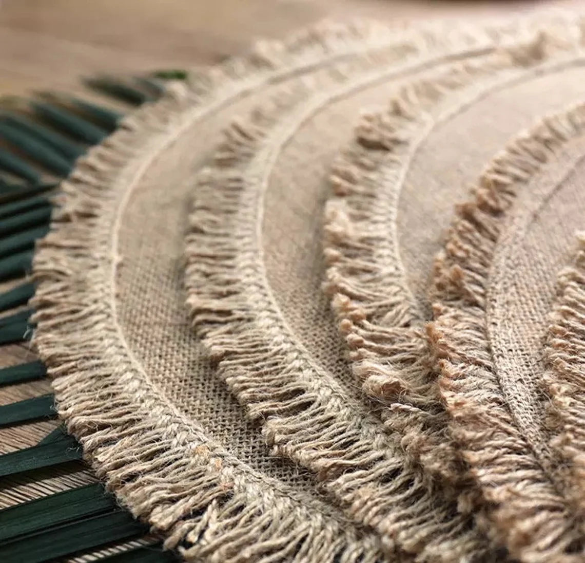"Authentic Earth" Natural Rattan Placemat Set (6) | Native Bottega - Sustainably Crafted Tableware