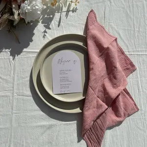 Set of 6 "Conscious Weave" Natural Linen Napkins | Native Bottega - Elevate Your Table with Sustainable Elegance