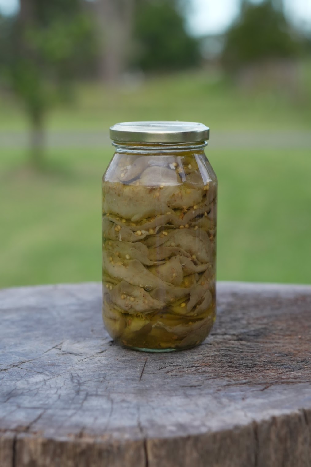 Contadino Olive Farm Italian Style Pickled Eggplant (750ml Jar)- Authentic Antipasto