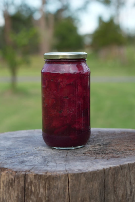 Contadino Olive Farm Stewed Plum (750ml Jug) Naturally Sweet Fruit Preserve
