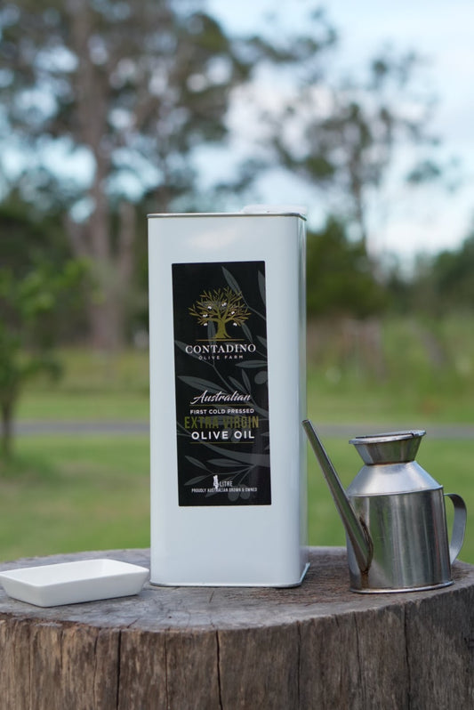 Contadino Olive Farm Olive Oil (4 Liter Metal Tin) Bulk Value, Superior Freshness